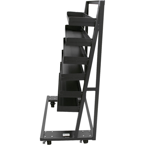 Chariot &agrave; cadre en A robuste &agrave; un c&ocirc;t&eacute; avec 6 plateaux &agrave; rebords, 38" x 25" x 63", Capacit&eacute; 2500 lb We Share Industrial Supply