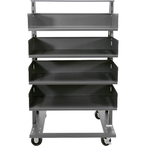 Chariot &agrave; cadre en A robuste &agrave; un c&ocirc;t&eacute; avec 4 grands plateaux, 38" x 25" x 63", Capacit&eacute; 2500 lb We Share Industrial Supply