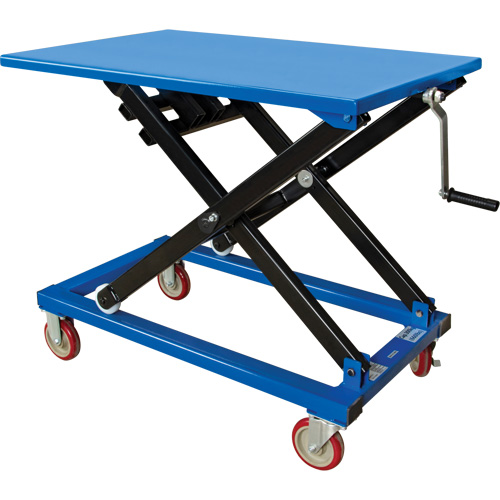 Table &eacute;l&eacute;vatrice manuelle &agrave; ciseaux, 37-3/8" lo x 23-5/8" la, Acier, Capacit&eacute; 660 lb We Share Industrial Supply