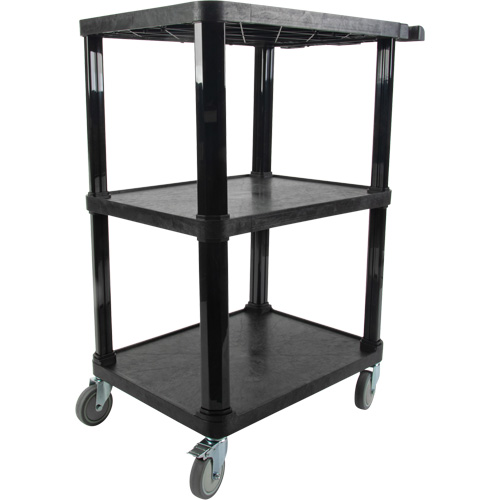 Chariot utilitaire avec tablette plate, 3 tiers, 18-1/8" x 37-3/8" x 27-3/4", Capacit&eacute; 330 lb We Share Industrial Supply