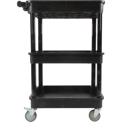 Utility Cart with Deep Lip Shelf, 3 Tiers, 19" x 39-1/2" x 28-1/4", 330 lbs. Capacity We Share Industrial Supply
