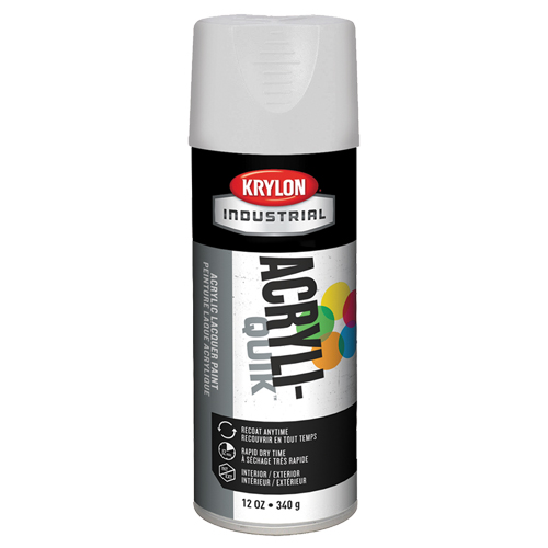 Laque industrielle Acryli-Quik, Blanc, Brillant, 12 oz, Canette a&eacute;rosol We Share Industrial Supply