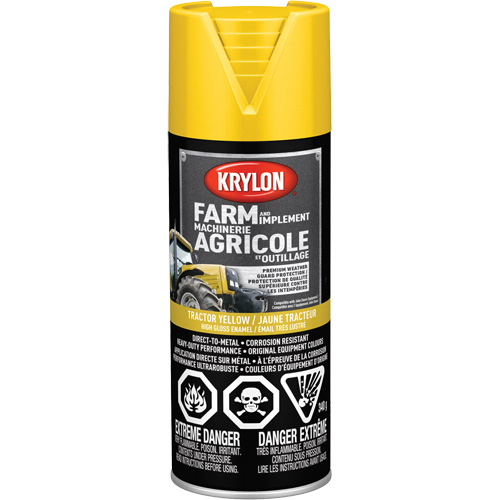 Peinture en a&eacute;rosol pour la ferme et l'&eacute;quipement, Jaune John Deere, Tr&egrave;s brillant, 12 oz, Canette a&eacute;rosol We Share Industrial Supply