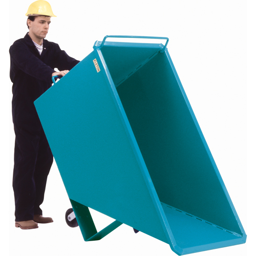 Chariot basculeur en acier, Acier, 1 vg³, Capacit&eacute; de charge de 2000 lb We Share Industrial Supply