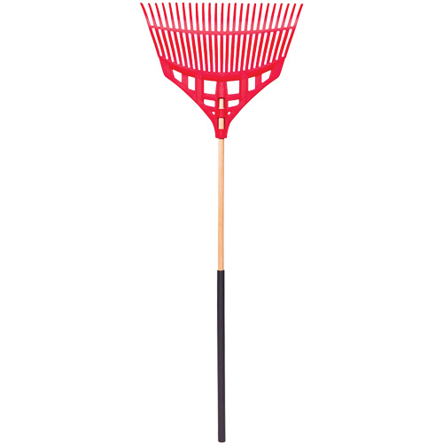 Leaf Rake, 24" Blade, Wood Handle, Plastic Blade We Share Industrial Supply