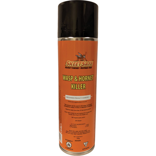 SkeetSafe&reg; Wasp & Hornet Spray, 350 g, Aerosol Can, Solvent Base We Share Industrial Supply