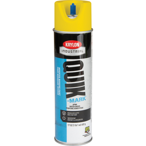 Peinture de marquage industrielle invers&eacute;e &agrave; base d'eau Quik-Mark, 17 oz, Canette a&eacute;rosol We Share Industrial Supply