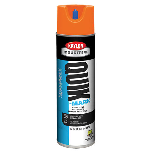 Peinture de marquage industrielle invers&eacute;e &agrave; base d'eau Quik-Mark, 17 oz, Canette a&eacute;rosol We Share Industrial Supply