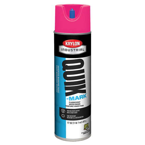 Peinture de marquage industrielle invers&eacute;e &agrave; base d'eau Quik-Mark, 17 oz, Canette a&eacute;rosol We Share Industrial Supply