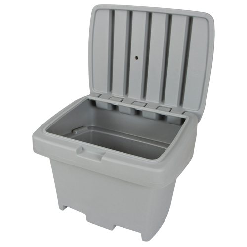Heavy-Duty Outdoor Salt and Sand Storage Container, 30" x 24" x 24", 5.5 cu. Ft., Grey We Share Industrial Supply