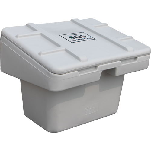 Salt Sand Container SOS, With Hasp, 30" x 24" x 24", 5.5 cu. Ft., Grey We Share Industrial Supply