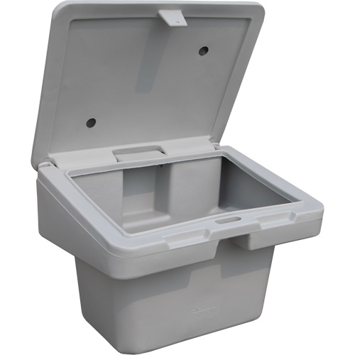 Salt Sand Container SOS, With Hasp, 30" x 24" x 24", 5.5 cu. Ft., Grey We Share Industrial Supply