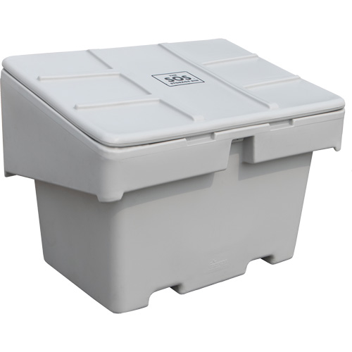 Contenants pour sel & sable SOS, Avec Moraillon, 42" x 29" x 30", 11 pi³, Gris We Share Industrial Supply