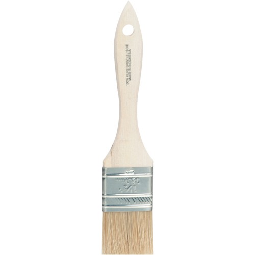 Pinceau &agrave; soies rases, Soie blanche, Manche Bois, Largeur de 1-1/2" We Share Industrial Supply