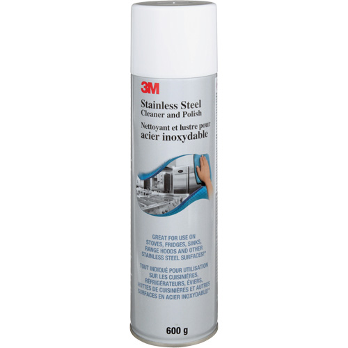 Nettoyant et produit &agrave; polir pour l'acier inoxydable, 21,5 oz., Canette a&eacute;rosol We Share Industrial Supply