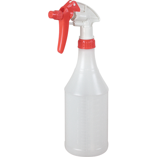 Bouteille ronde avec pulv&eacute;risateur &agrave; g&acirc;chette, 24 oz We Share Industrial Supply