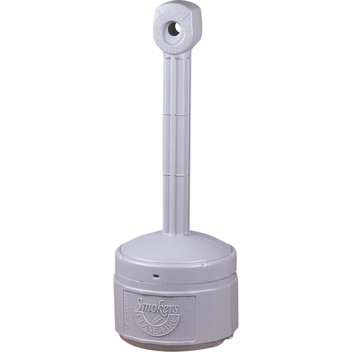 Cendriers Smoker's Cease-Fire, Sur pied, Plastique, Capacit&eacute; 1 gal. US, Hauteur 30" We Share Industrial Supply