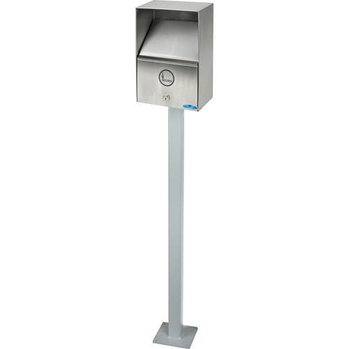 Smoking Receptacles, Wall-Mount, Stainless Steel, 3.3 Litres Capacity, 13-1/2" Height We Share Industrial Supply