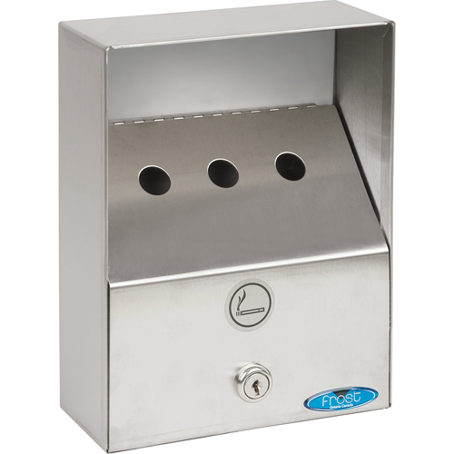 Smoking Receptacles, Wall-Mount, Stainless Steel, 1 Litres Capacity, 9" Height We Share Industrial Supply