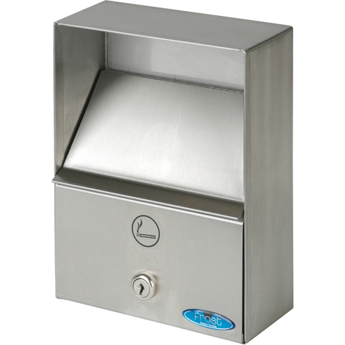 Smoking Receptacles, Wall-Mount, Stainless Steel, 1 Litres Capacity, 9" Height We Share Industrial Supply