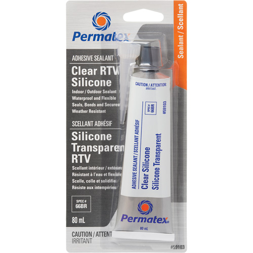 Scellant adh&eacute;sif RTV, 80 ml, Tube, Transparent We Share Industrial Supply