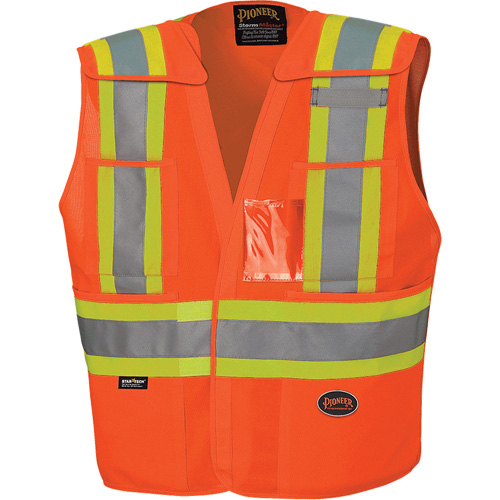 6930 Veste de s&eacute;curit&eacute; d&eacute;tachable &agrave; &eacute;paules tombantes, Orange haute visibilit&eacute;, Grand/T-Grand, Polyester We Share Industrial Supply