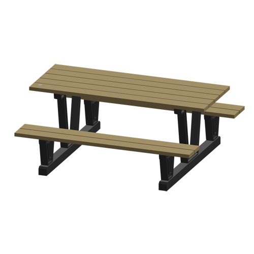 Tables de pique-nique d'ext&eacute;rieur en plastique recycl&eacute;, 72" lo x 60-5/16" la, Sable We Share Industrial Supply