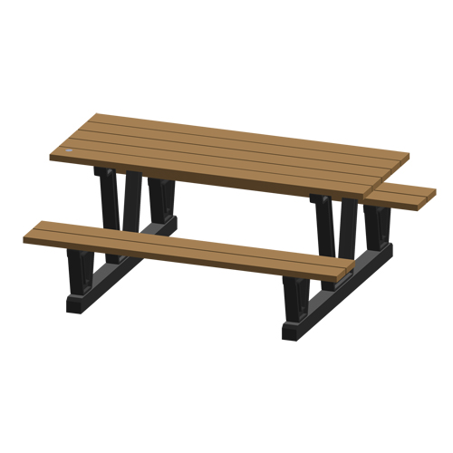 Tables de pique-nique d'ext&eacute;rieur en plastique recycl&eacute;, 72" lo x 60-5/16" la, S&eacute;quoia We Share Industrial Supply