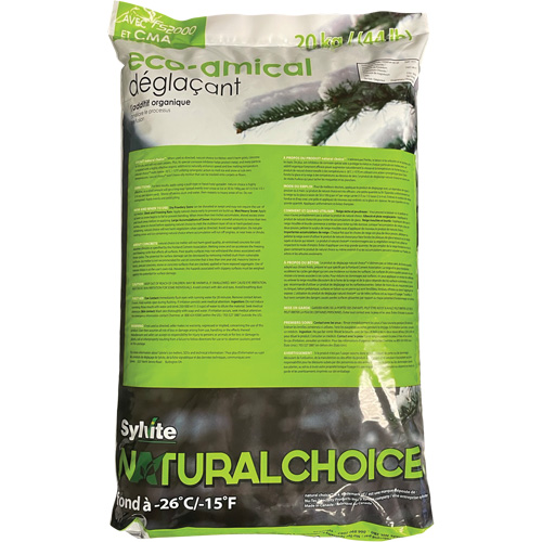 Natural Choice Ice Melters, Bag, 44 lbs.(20 kg), -26°C (-14.8°F) Melting Point We Share Industrial Supply