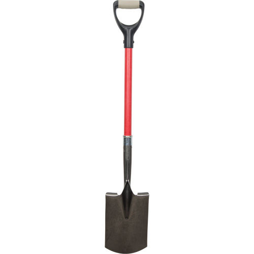 Pelles robustes, Fibre de verre, Lame Acier au carbone, Manche en Prise en D, Longueur 30-1/2" We Share Industrial Supply