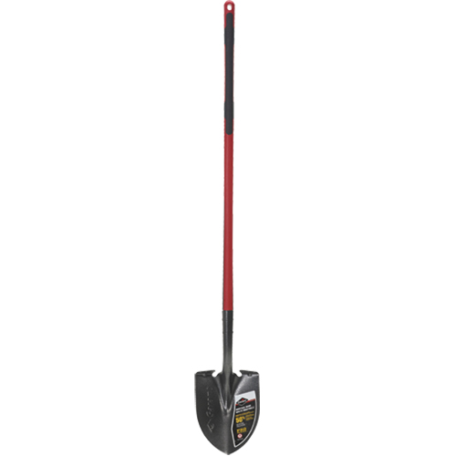 Pro Round Point Shovel, Tempered Steel Blade, Fibreglass, Straight Handle We Share Industrial Supply