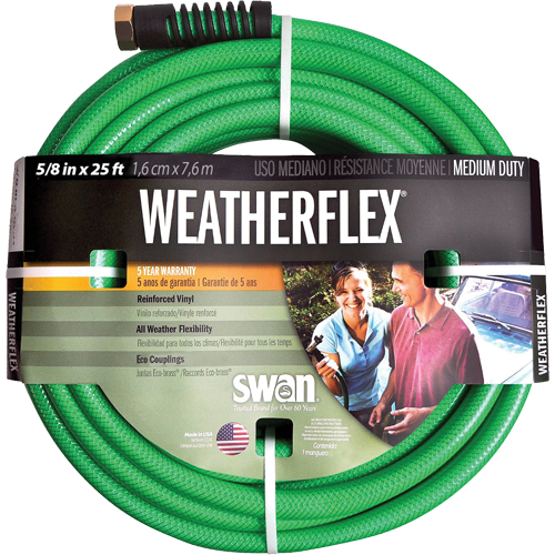 Weatherflex Medium Duty Garden Hoses, Vinyl, 5/8" dia. x 25' We Share Industrial Supply
