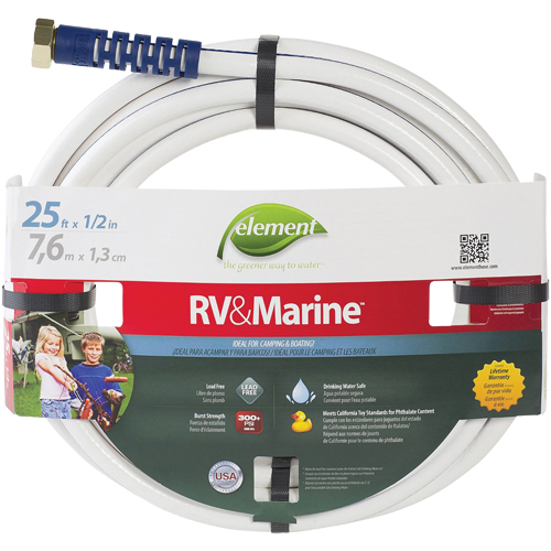 Element Marine & RV Water Hoses, PVC, 1/2" dia. x 25' We Share Industrial Supply