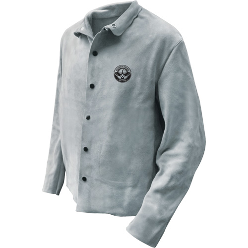 Veste de soudeur, Cuir, 2T-Grand, Gris We Share Industrial Supply