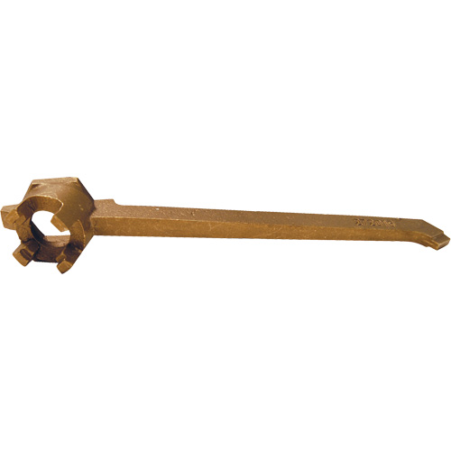 Drum Plug Wrench, 12" Handle, Bronze We Share Industrial Supply