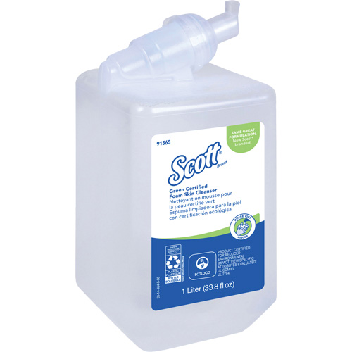 Nettoyant pour la peau certifi&eacute; &eacute;cologique Essential de Scott, Liquide, 1 L, Cartouche en plastique, Sans parfum We Share Industrial Supply