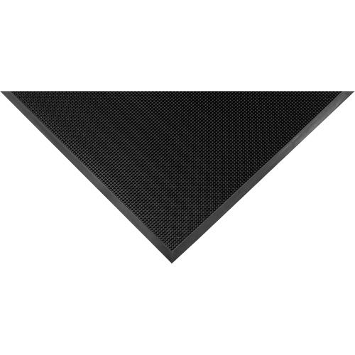Tapis Gritstop Fingermat, Caoutchouc, Grattoir Type, Motif Textur&eacute;, 2-2/3" x 3-3/4", Noir We Share Industrial Supply