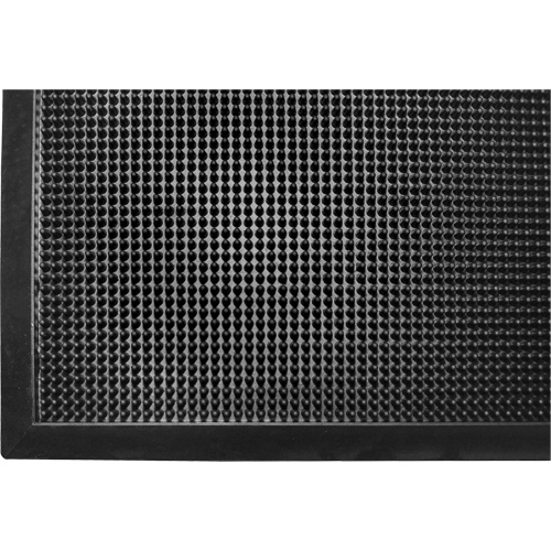 Tapis Gritstop Fingermat, Caoutchouc, Grattoir Type, Motif Textur&eacute;, 2-2/3" x 3-3/4", Noir We Share Industrial Supply