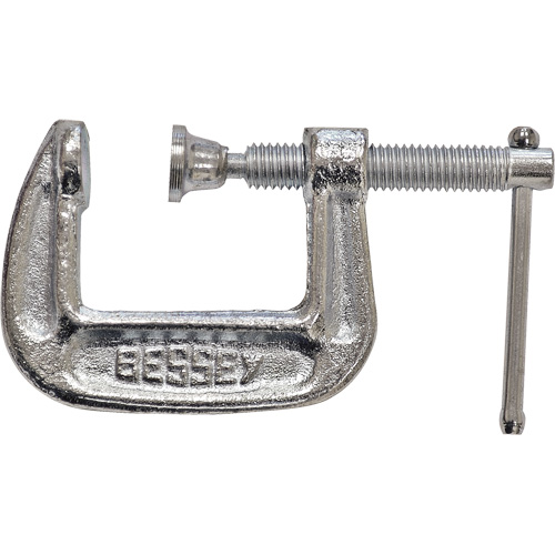 Serre-joint en C de s&eacute;rie l&eacute;g&egrave;re, Capacit&eacute; de 1" (25 mm), Profondeur de gorge de 1" (25 mm) We Share Industrial Supply