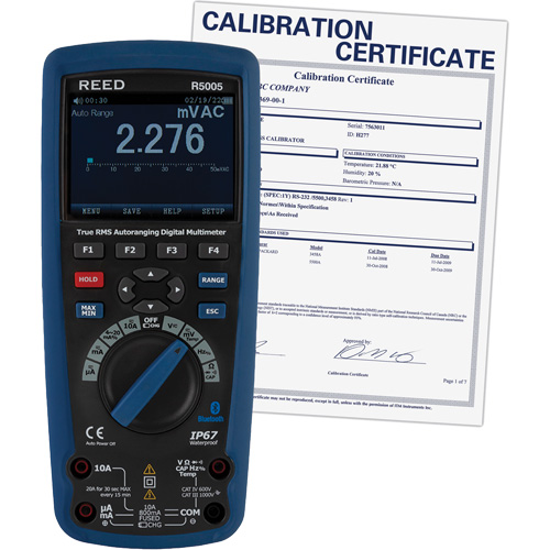 True RMS Industrial Multimeter with Calibration Certificate, AC/DC Voltage, AC/DC Current We Share Industrial Supply