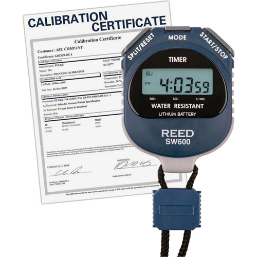 Chronom&egrave;tre REED SW600 avec certificat de calibration, Num&eacute;rique, R&eacute;sistant &agrave; l'eau We Share Industrial Supply