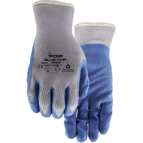 Stealth Blue Chip Coated Gloves, Large, Rubber Latex Coating, 10 Gauge, Polyester Shell We Share Industrial Supply