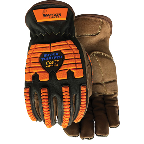 Drill Sergeant Impact Gloves, Large, Grain Leather Palm, Slip-On Cuff We Share Industrial Supply
