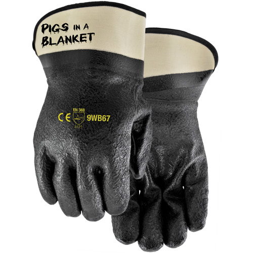 Pigs in a Blanket Coated Gloves, One Size, PVC/Nitrile Coating We Share Industrial Supply