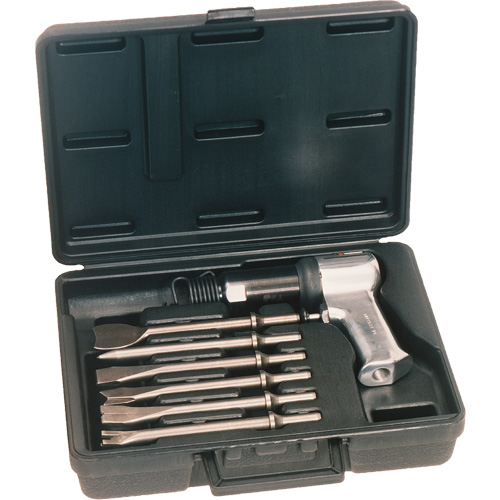 Ensemble de marteau pneumatique de s&eacute;rie lourde, 3 pi³/min, 1/4" NPT, 3000 coups/min, 3/4" x 2-9/32" (19,05 mm x 57,94 mm) We Share Industrial Supply
