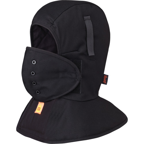 565A Doublure matelass&eacute;e FR &agrave; long col pour casque, Noir, Coton We Share Industrial Supply