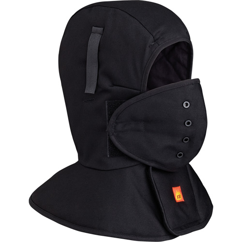 565A Doublure matelass&eacute;e FR &agrave; long col pour casque, Noir, Coton We Share Industrial Supply