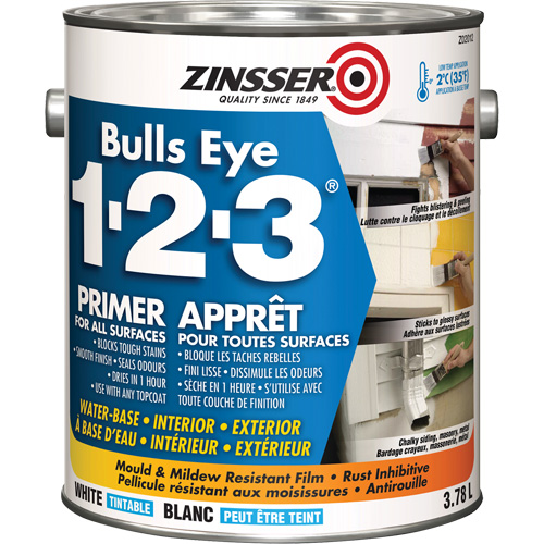 Appr&ecirc;t &agrave; base deau Bulls Eye 1-2-3, 3,78 L, Gallon, Blanc We Share Industrial Supply