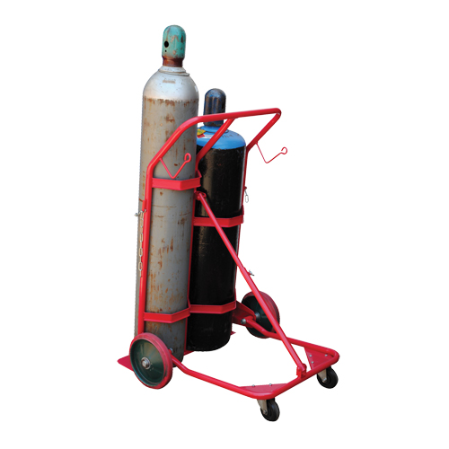 Cylinder Cart, Mold-on Rubber Wheels, 25-1/2"W x 7"L Base, 350 lbs. We Share Industrial Supply
