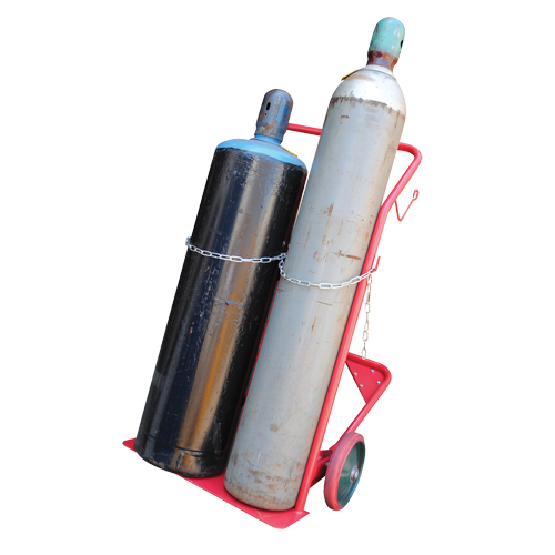 Cylinder Cart, Mold-on Rubber Wheels, 25-1/2"W x 7"L Base, 350 lbs. We Share Industrial Supply